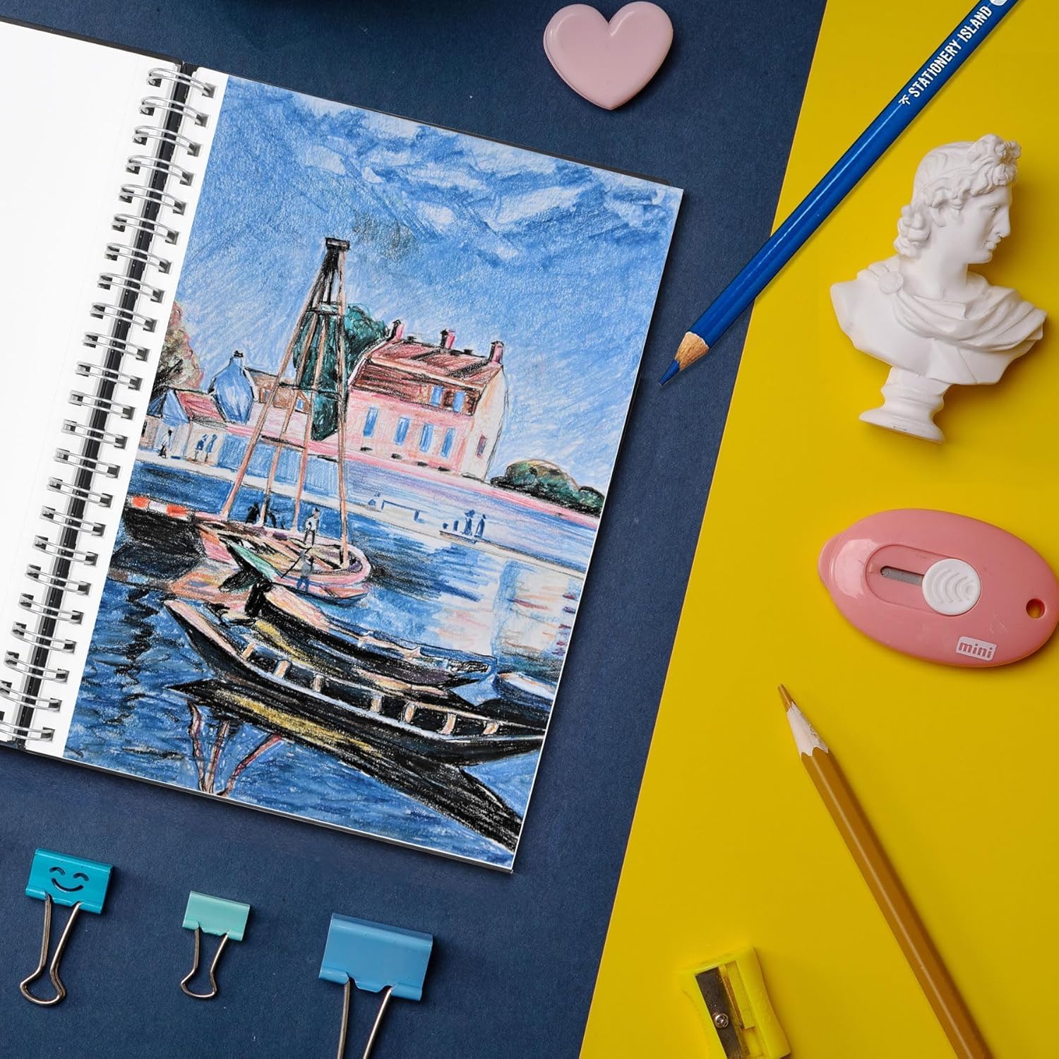 Detalle 2 de Stationery Island A4 Skizzenbuch mit 200 Seiten