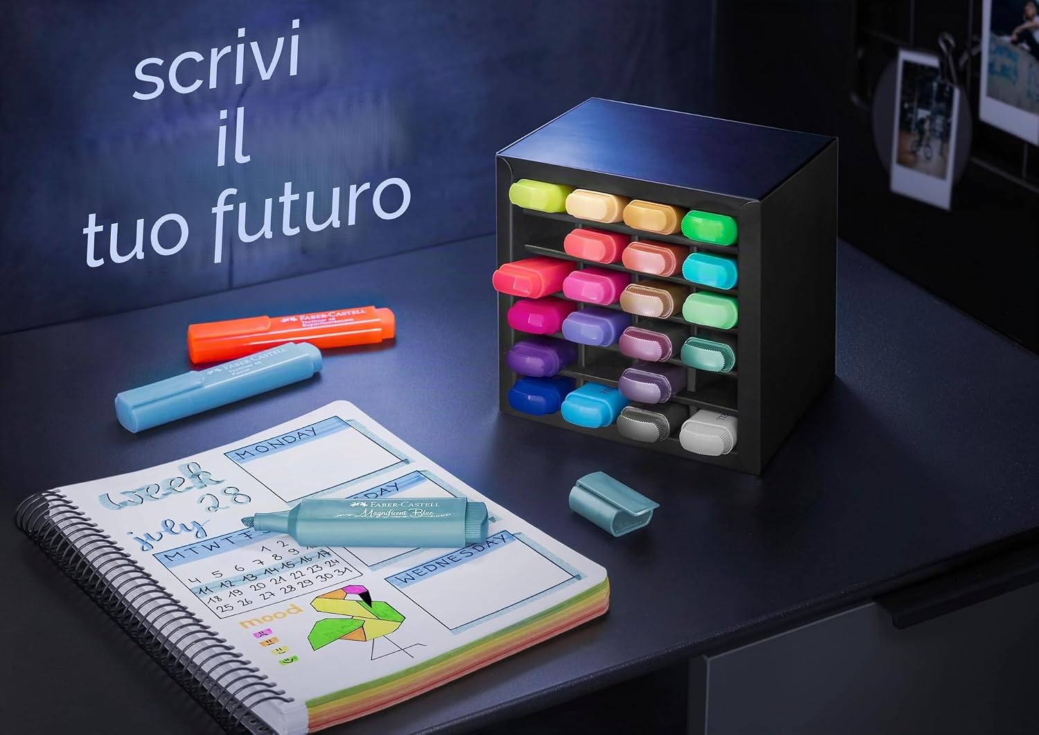 Thumbnail 3 de Faber-Castell 254602: Set di 24 Evidenziatori in Organizer da Scrivania – Pastello, Metallizzati e Neon