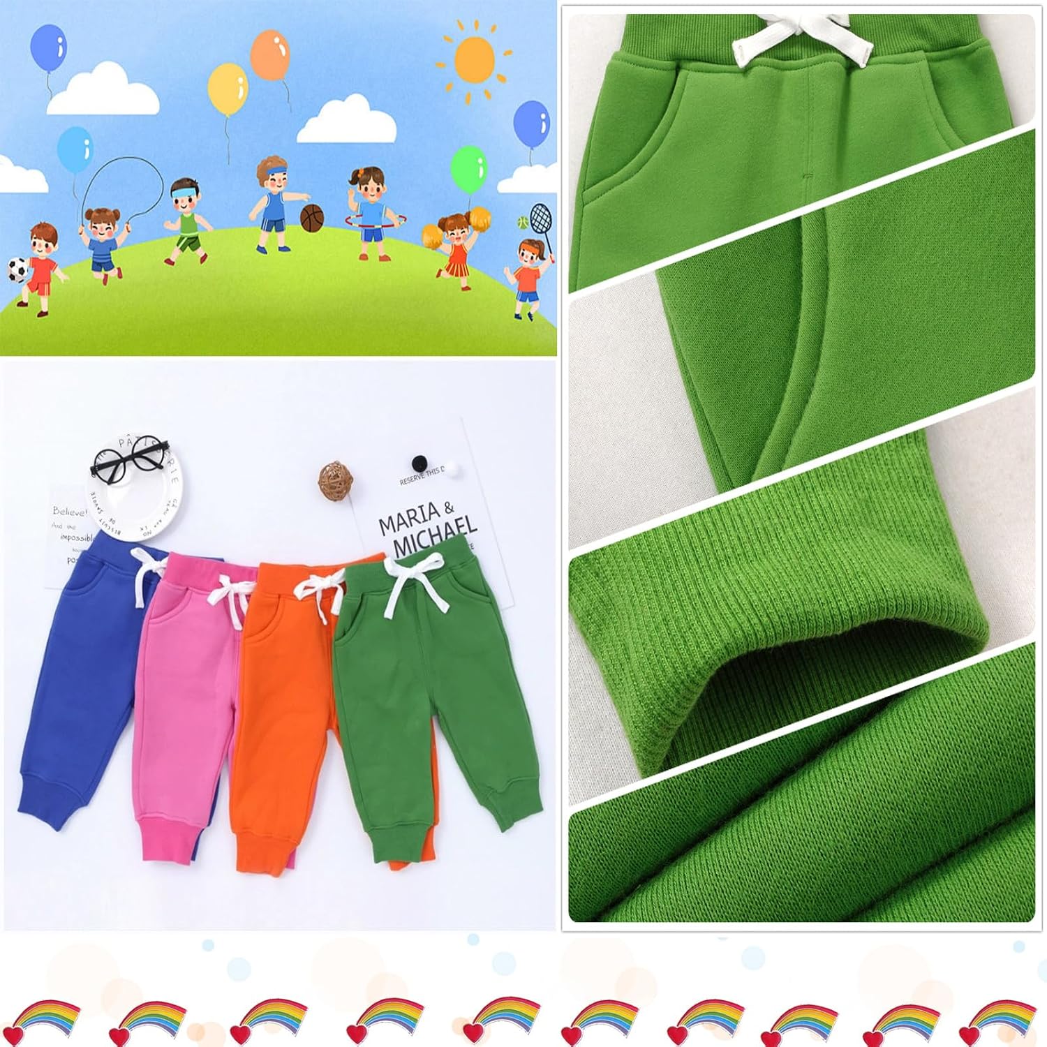 Detalle de CuteOn Toddler Jogger Pants Cotton