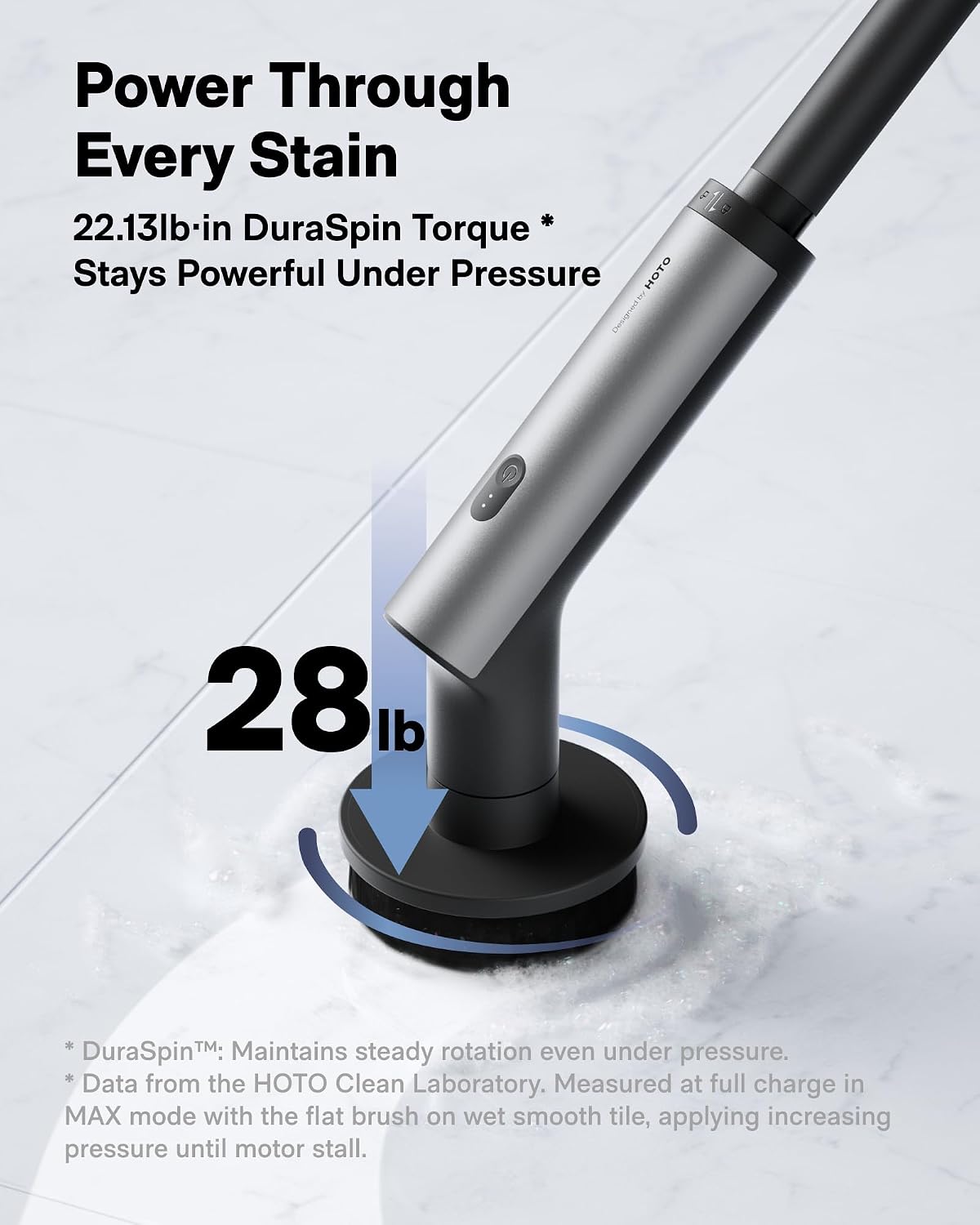 Detalle de HOTO Cordless Spin Scrubber Swift