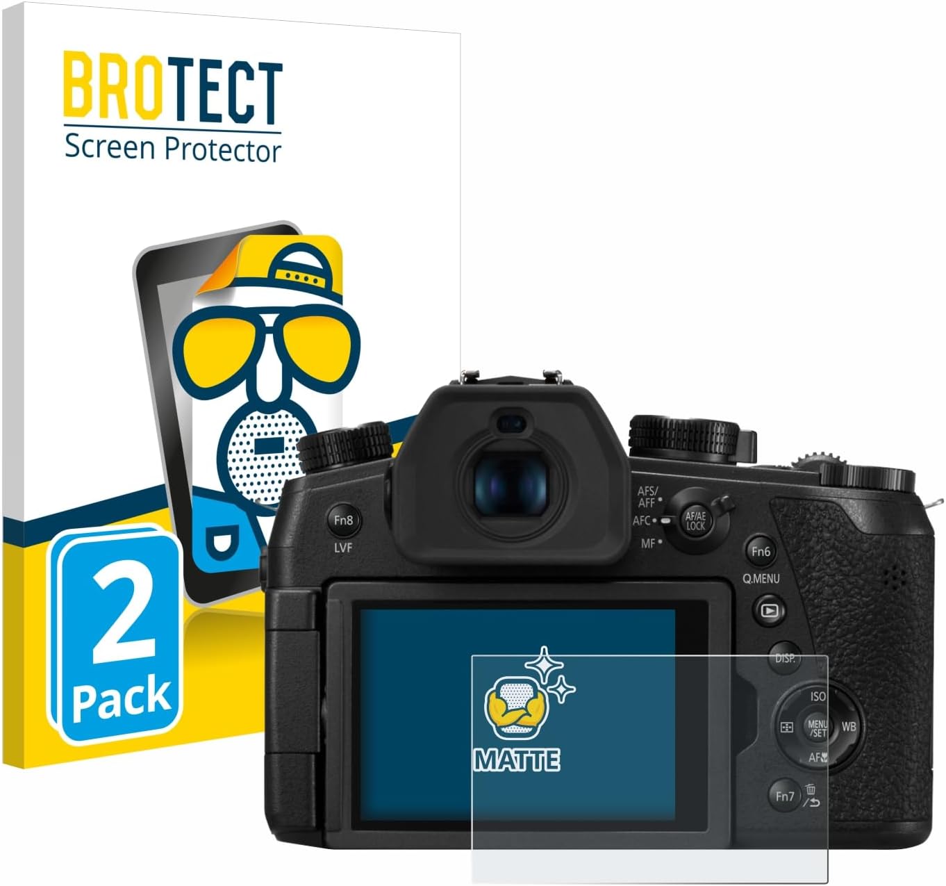 BROTECT Entspiegelungs-Schutzfolie für Panasonic Lumix DMC-FZ1000 II (2 Stück) – Matte Displayschutzfolie