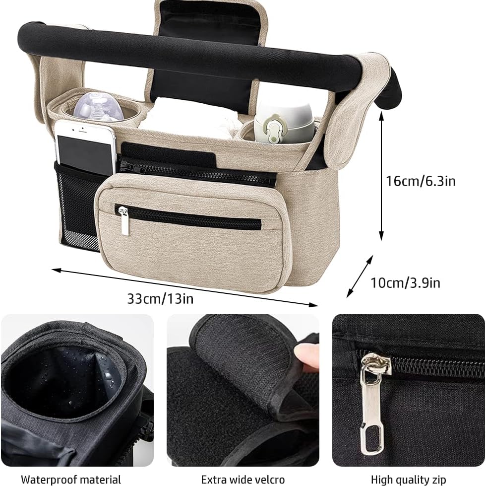 Thumbnail 5 de Tyuodna Baby Pram Bag Stroller: Universal Organiser with Two Insulated Cup Holders