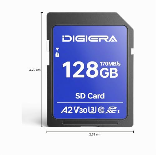 Thumbnail 8 de 128 GB DIGIERA LS100 SDXC UHS-I Speicherkarte (U3, V30, C10) für 4K-UHD, DSLR, Camcorder und Navi