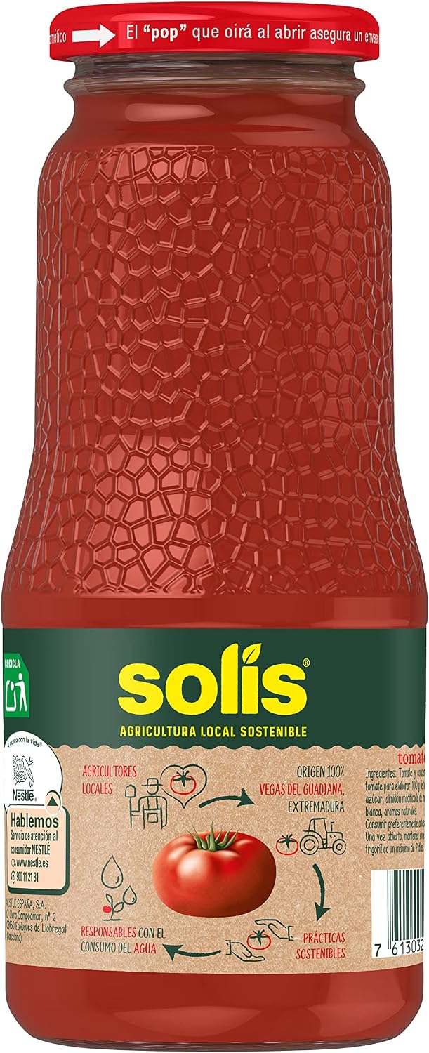 Thumbnail 2 de SOLÍS Tomate Frito Clásico Frasco Cristal 15x360g Sin Gluten 🍅
