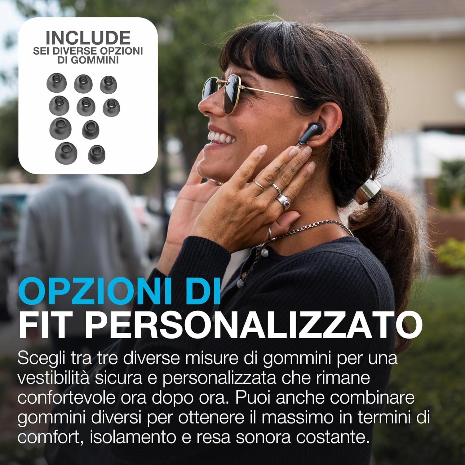 Thumbnail 1 de JLab Epic Pods ANC True Wireless con cancellazione attiva del rumore e audio hi-res dual driver (Nero)