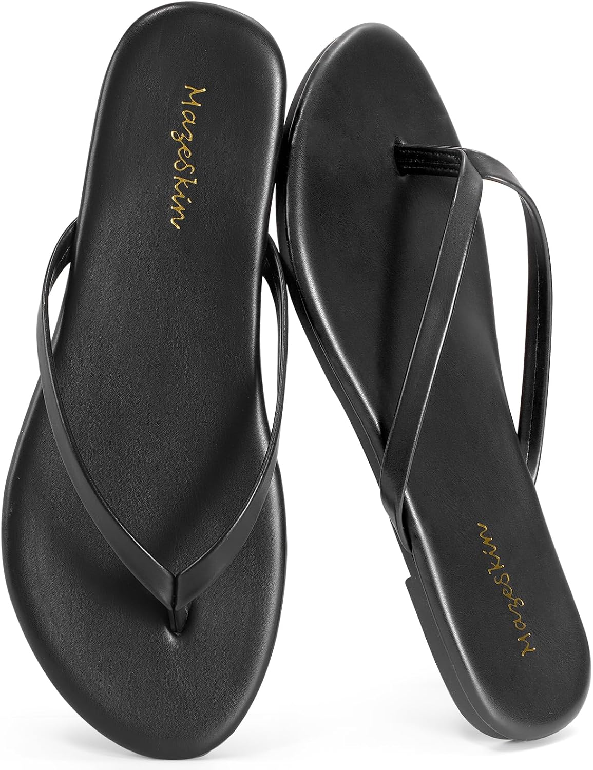 Detalle de mazeskin Women's Memory Foam Comfortable Flat Sandals