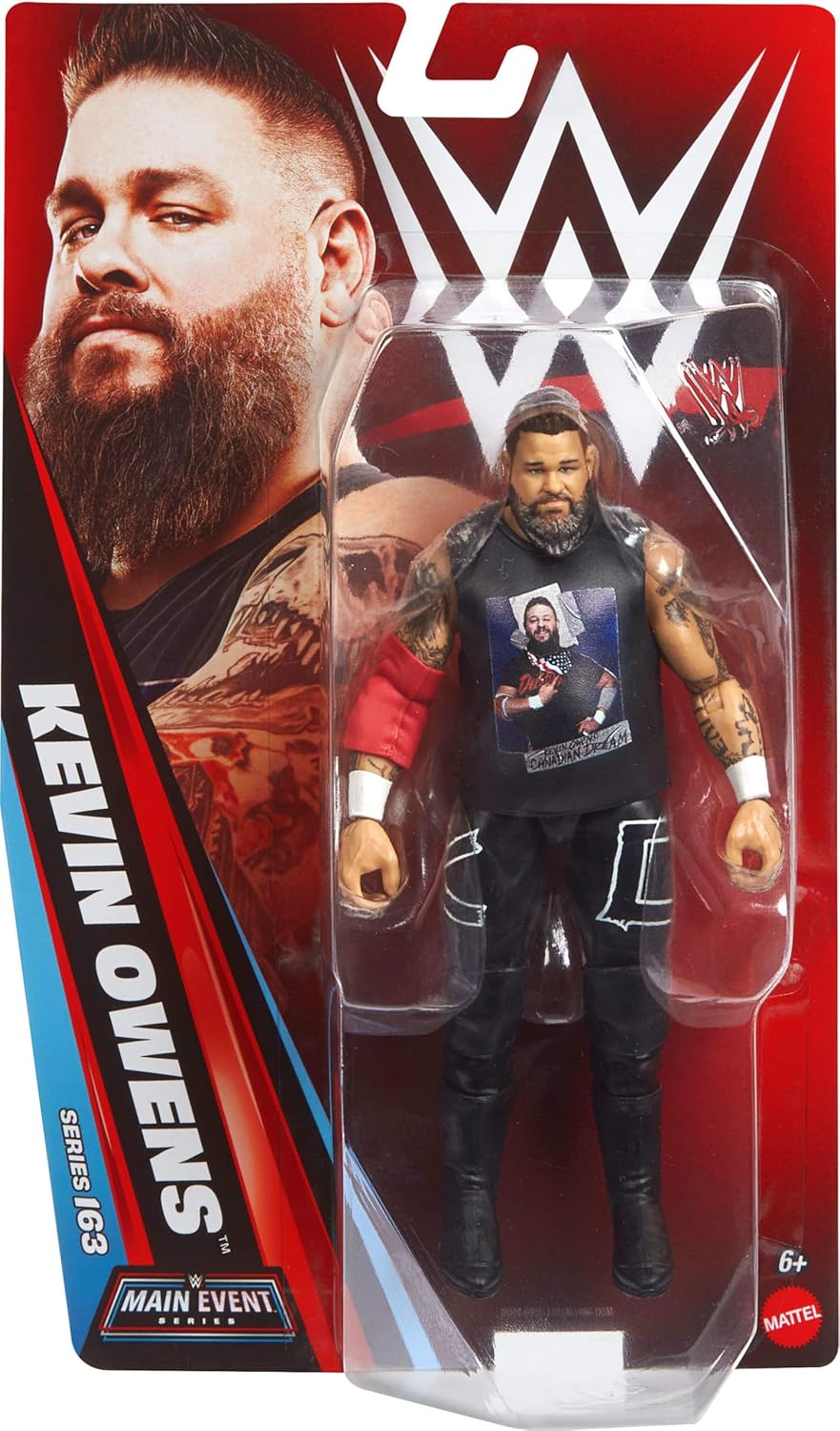 Thumbnail 1 de Figurine articulée WWE Main Event Kevin Owens 15 cm – 14 points d’articulation, TrueFX
