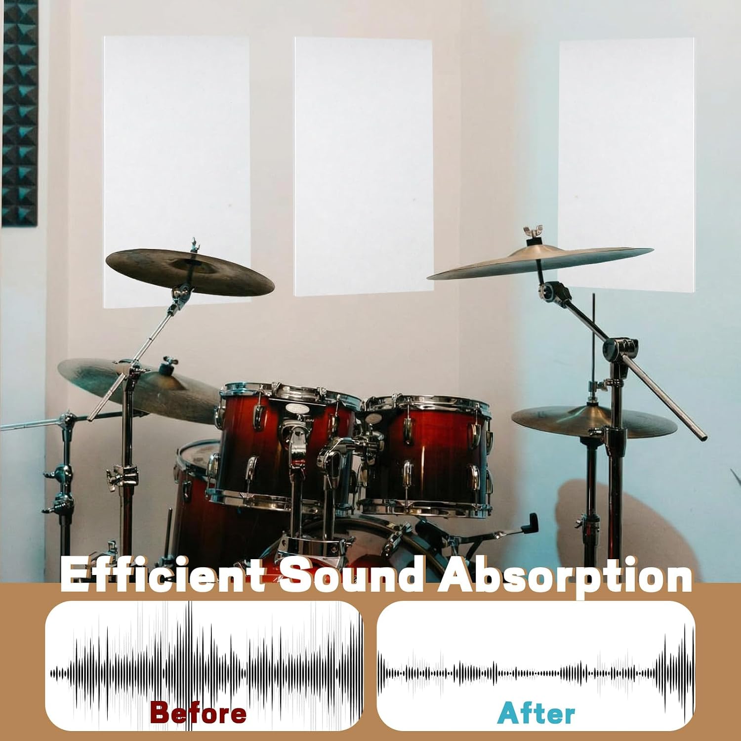 Thumbnail 6 de Pushglossy MUY-Pushglossy-0937 Acoustic Panels, 12-Pack Polyester, White