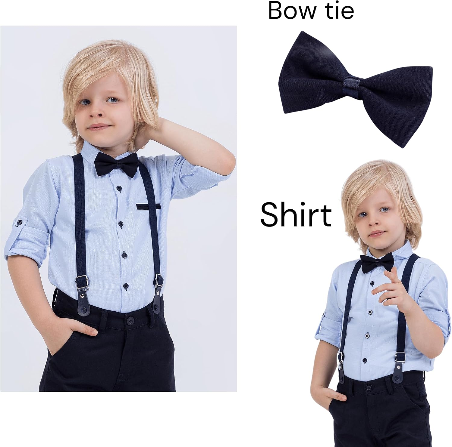 Thumbnail 5 de rise&Raba 4-Piece Shirt and Pants Set for Boys