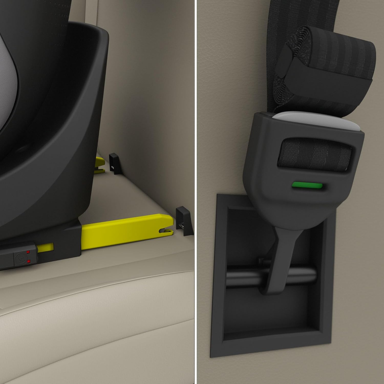 Detalle 2 de Kinderkraft I-GROW 2 PRO Kindersitz 0-36 kg, I-SIZE, 360° drehbar, Isofix, Grau
