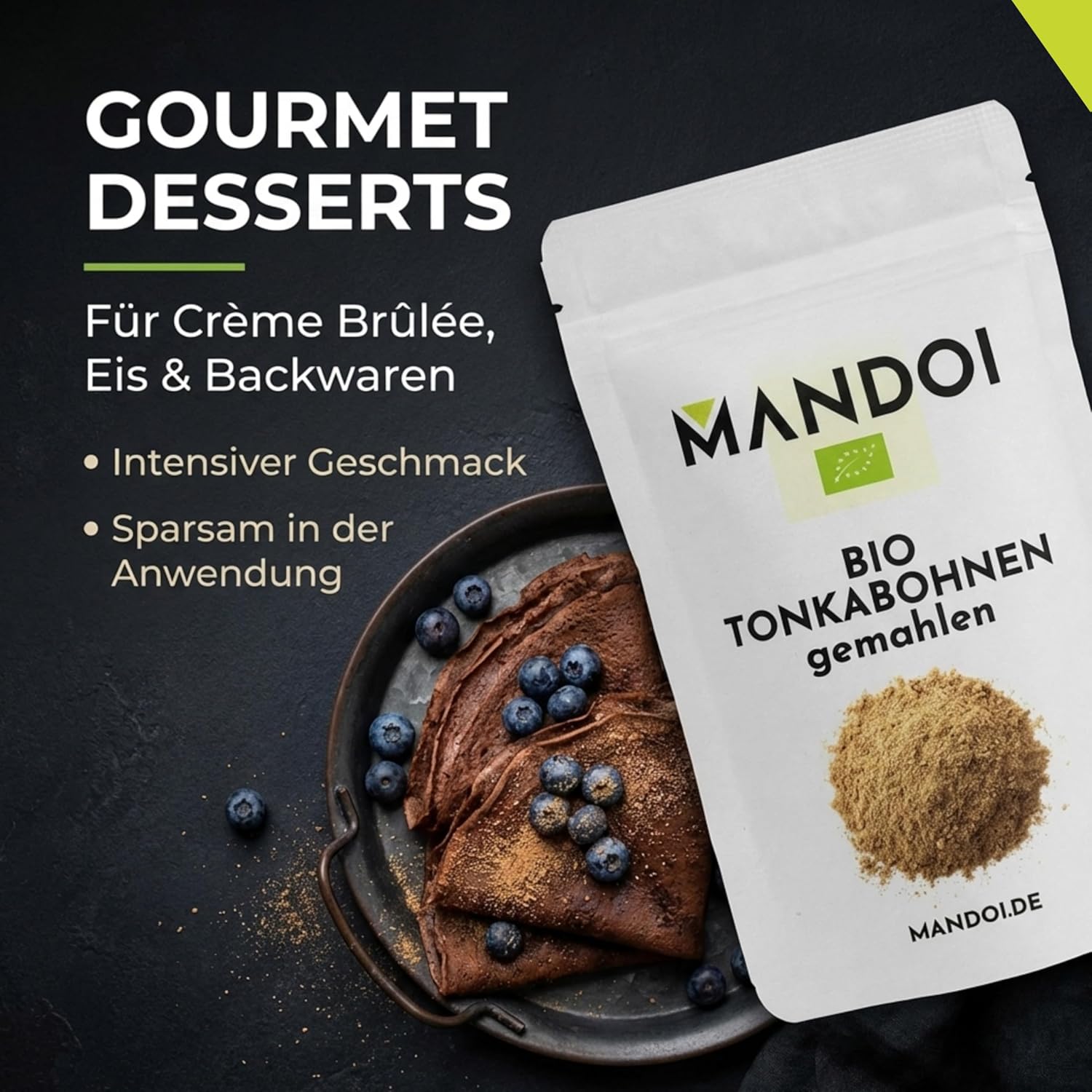 Thumbnail 4 de Mandoi BIO Tonkabohne gemahlen 25 g – feinstes Pulver aus Brasilien für Backen und Verfeinern