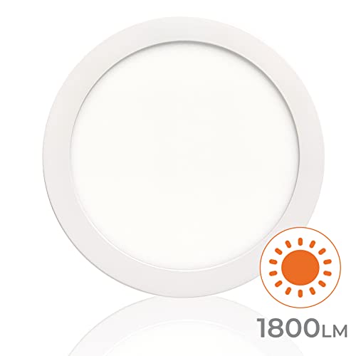 Detalle de LED ATOMANT plafón LED redondo de superficie 220 mm, 20W y 1800 lm en blanco neutro (4500K)
