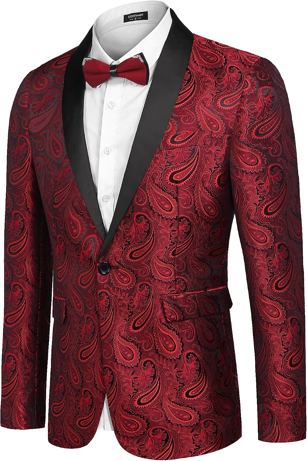 Detalle 2 de COOFANDY Floral Tuxedo Jacket