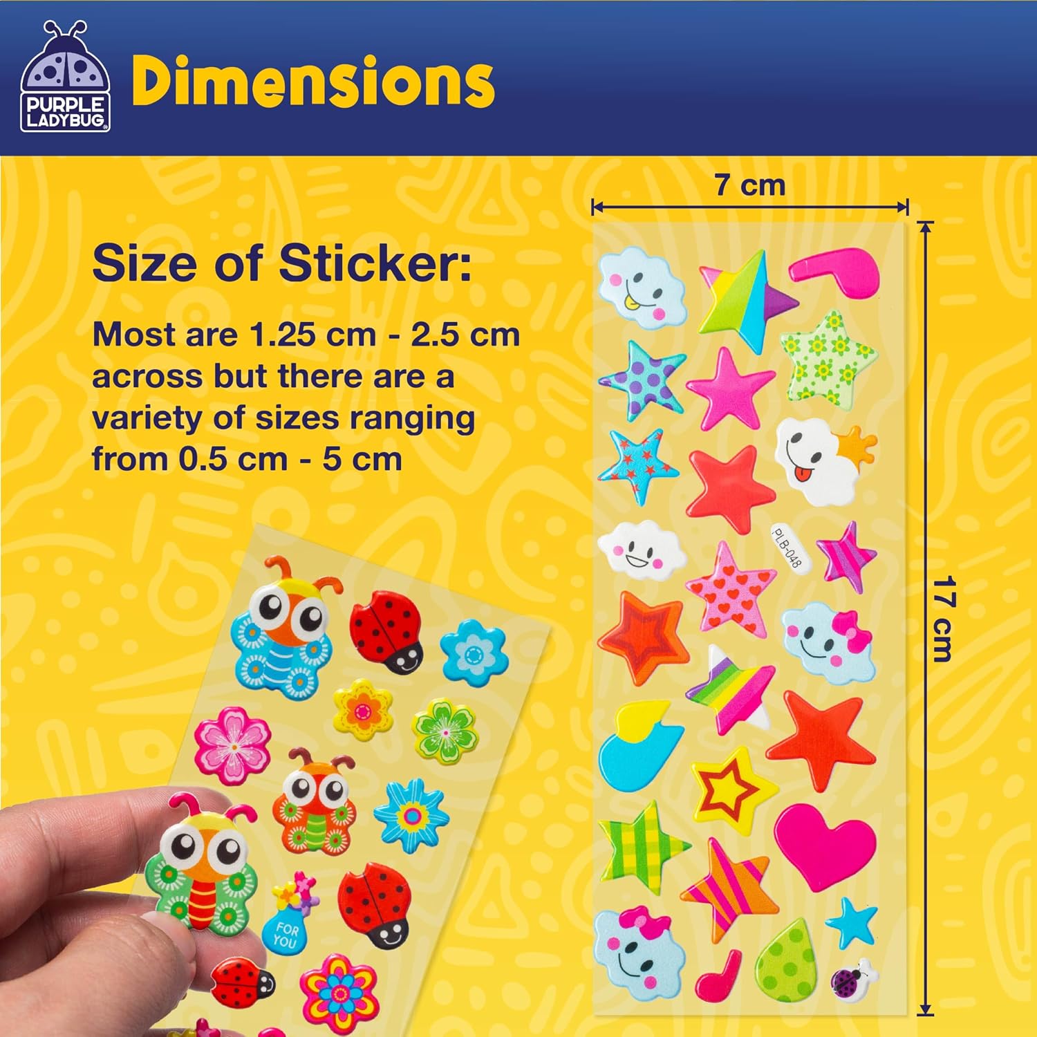 Thumbnail 6 de PURPLE LADYBUG 2000 PCS 3D Puffy Stickers for Kids 🎨