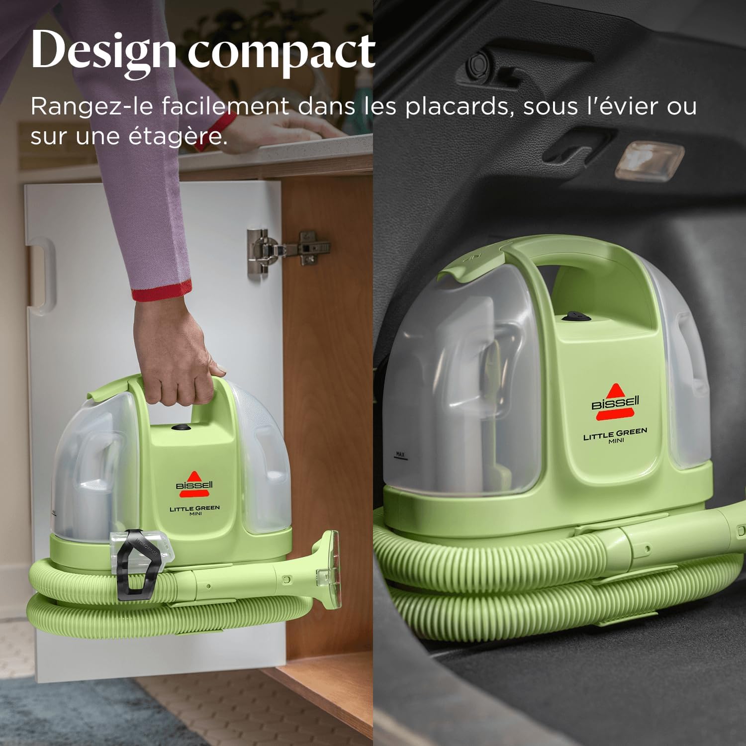 Detalle de BISSELL Little Green Mini – Détacheur portable performant et léger pour tapis, tissus et escaliers (41492)