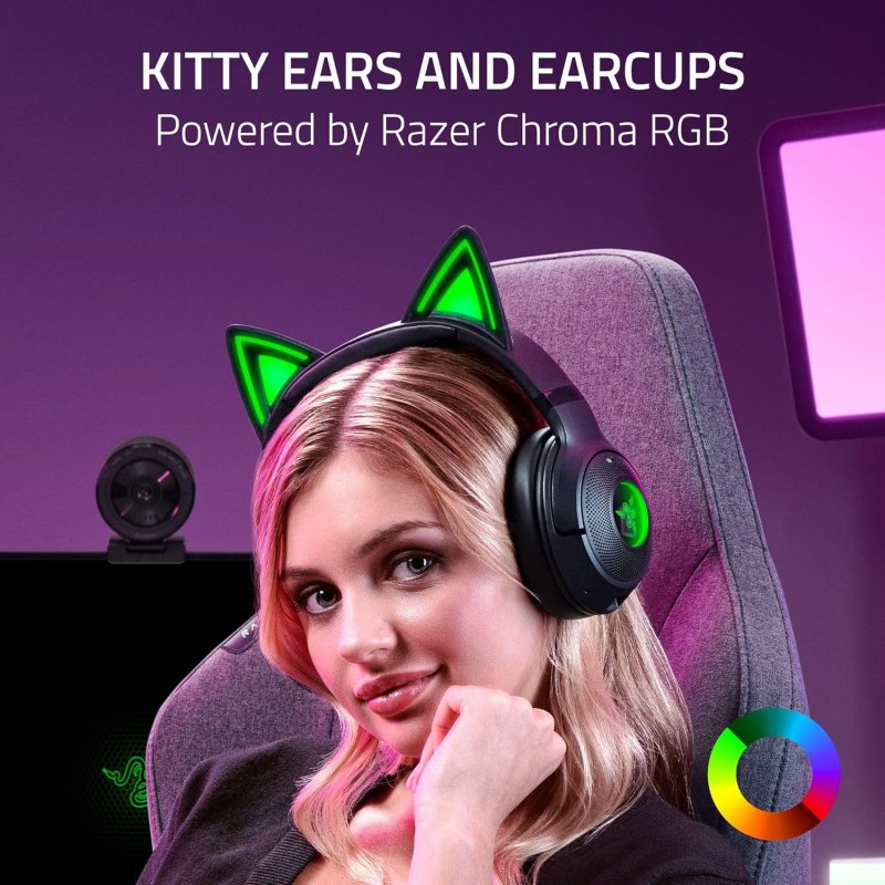 Thumbnail 1 de Razer Kraken Kitty V2 BT Auriculares gaming inalámbricos
