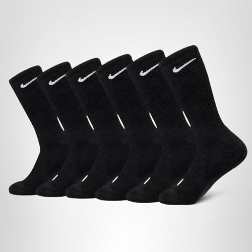 Thumbnail 5 de Nike Everyday Cushioned Training Crew Socks (6 Pairs) - Black/White, Medium