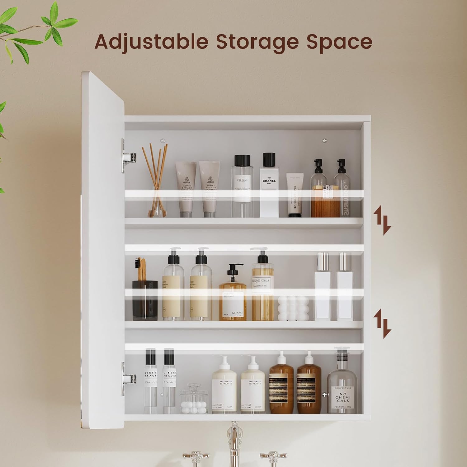 Detalle 2 de TEENFON Medicine Cabinet, 23.6-inch