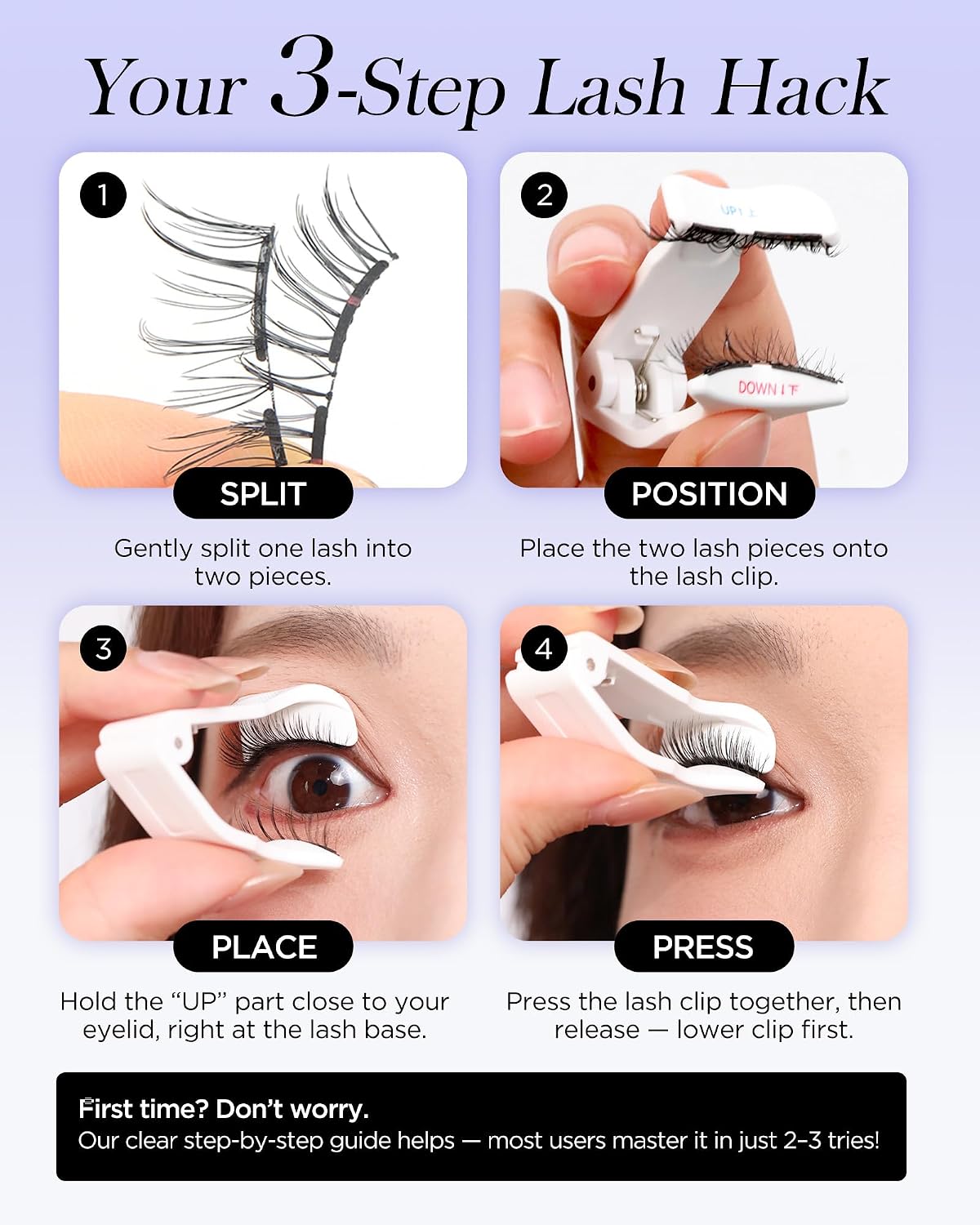 Thumbnail 6 de BEYELIAN Magnetic Eyelashes with Applicator (YT25) — reusable, no-glue soft magnetic lashes