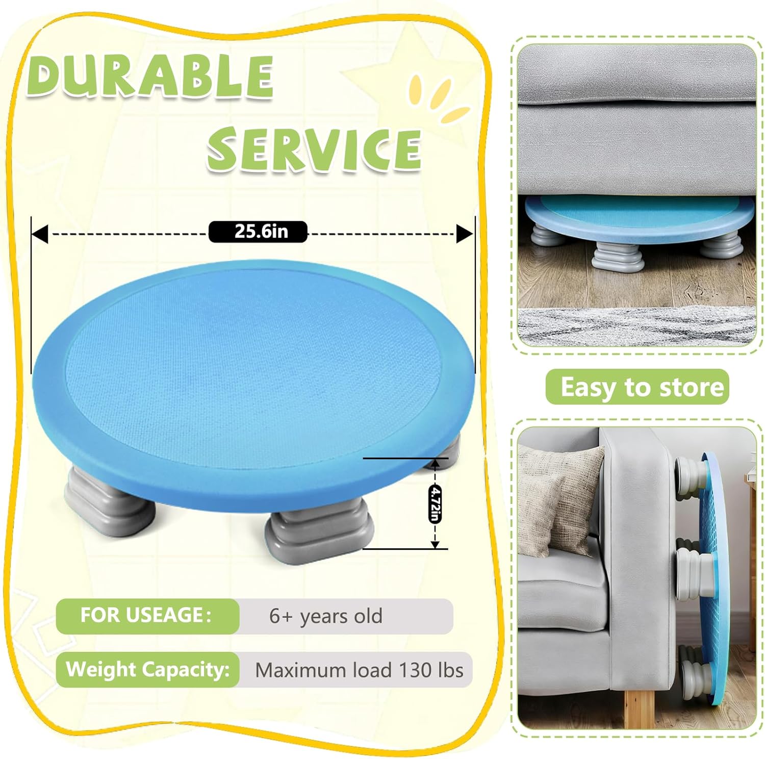 Thumbnail 2 de Mini Trampoline for Kids: Indoor/Outdoor Sensory Trampoline