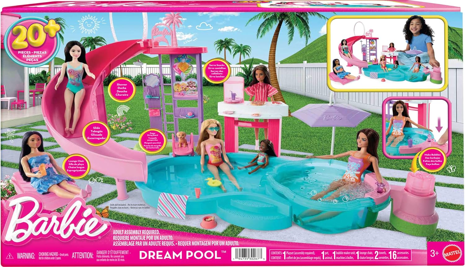 Thumbnail 5 de Barbie Dream Pool Playset