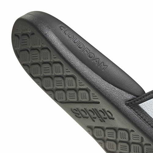 Detalle de Adidas Adilette Comfort 2.0 Slides – Unisex, Core Black/Ftwr White/Carbon, Größe 46 EU