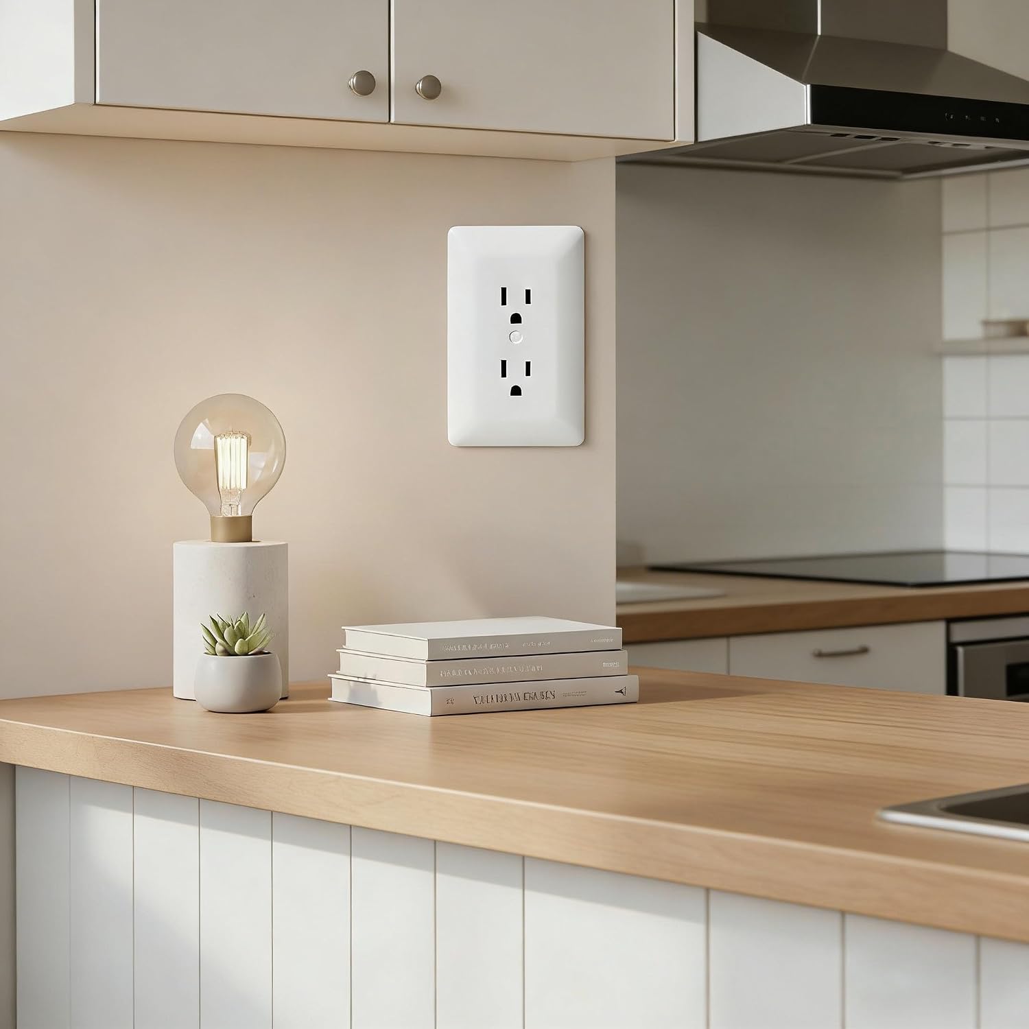 Detalle 1 de ZEFTV Outlet Covers Wall Plate 20 Pack, Glossy White Polycarbonate Duplex Plates