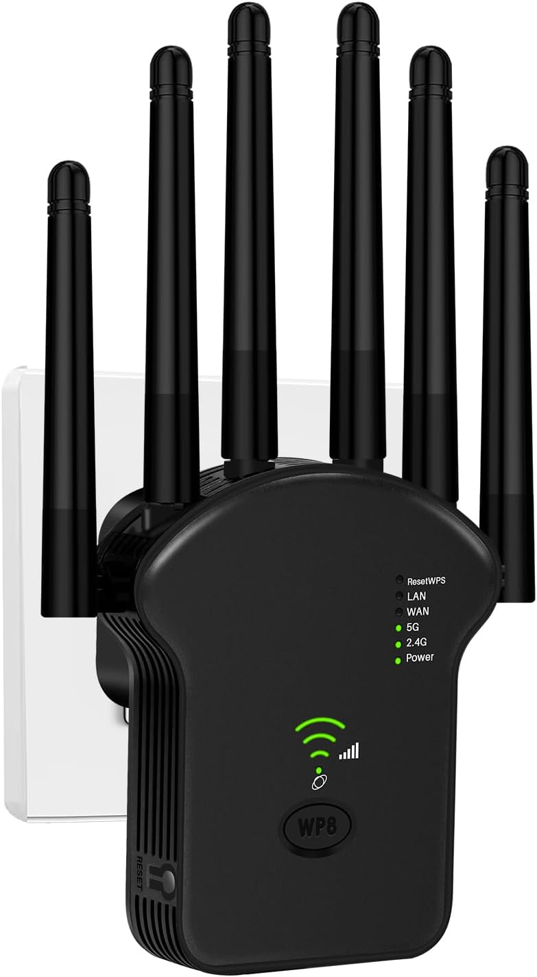 Detalle de WLAN-Verstärker mit 1200 Mbit/s Dualband, 4 Antennen, LAN-Port und WPS – Ultraxtender