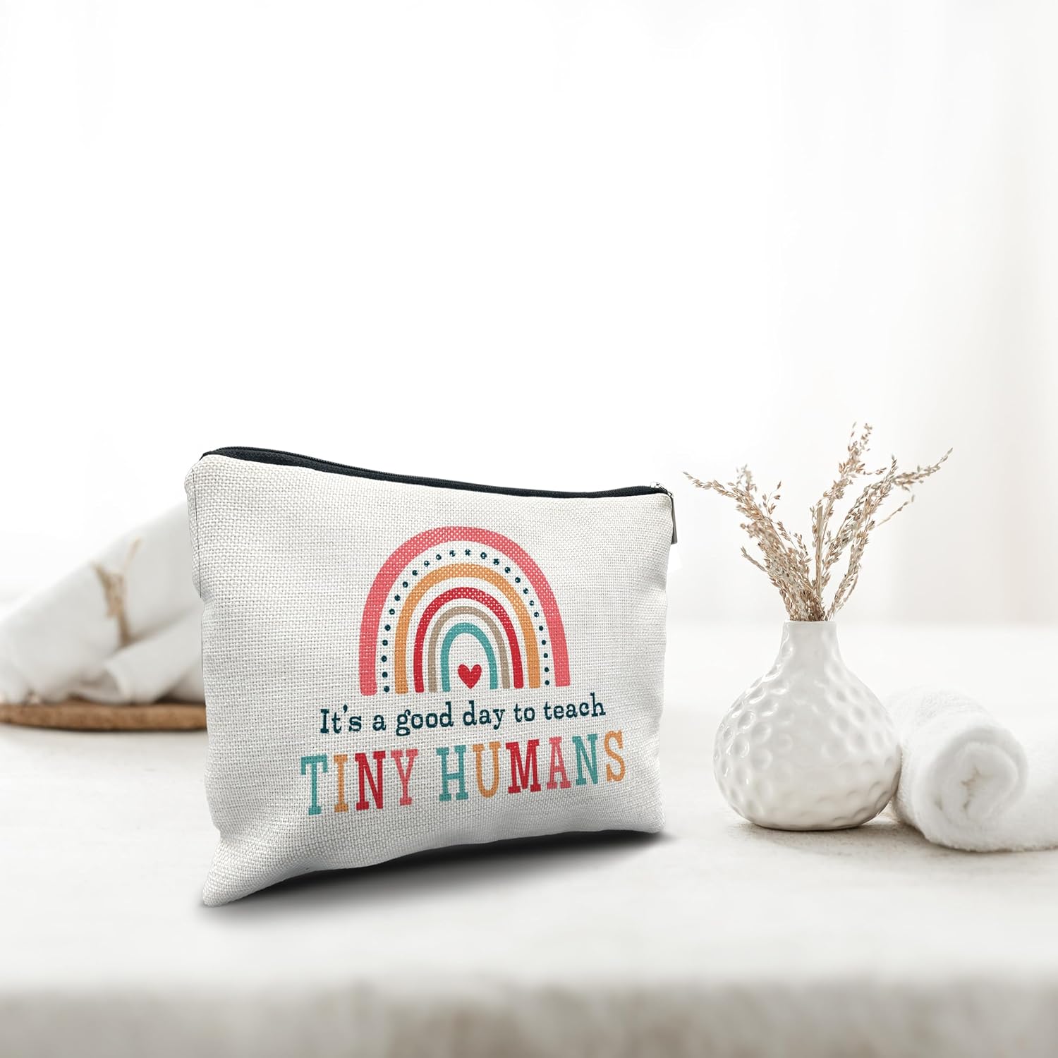 Detalle de Nogrit Teacher Makeup Bag, 7.5 x 10 Inches