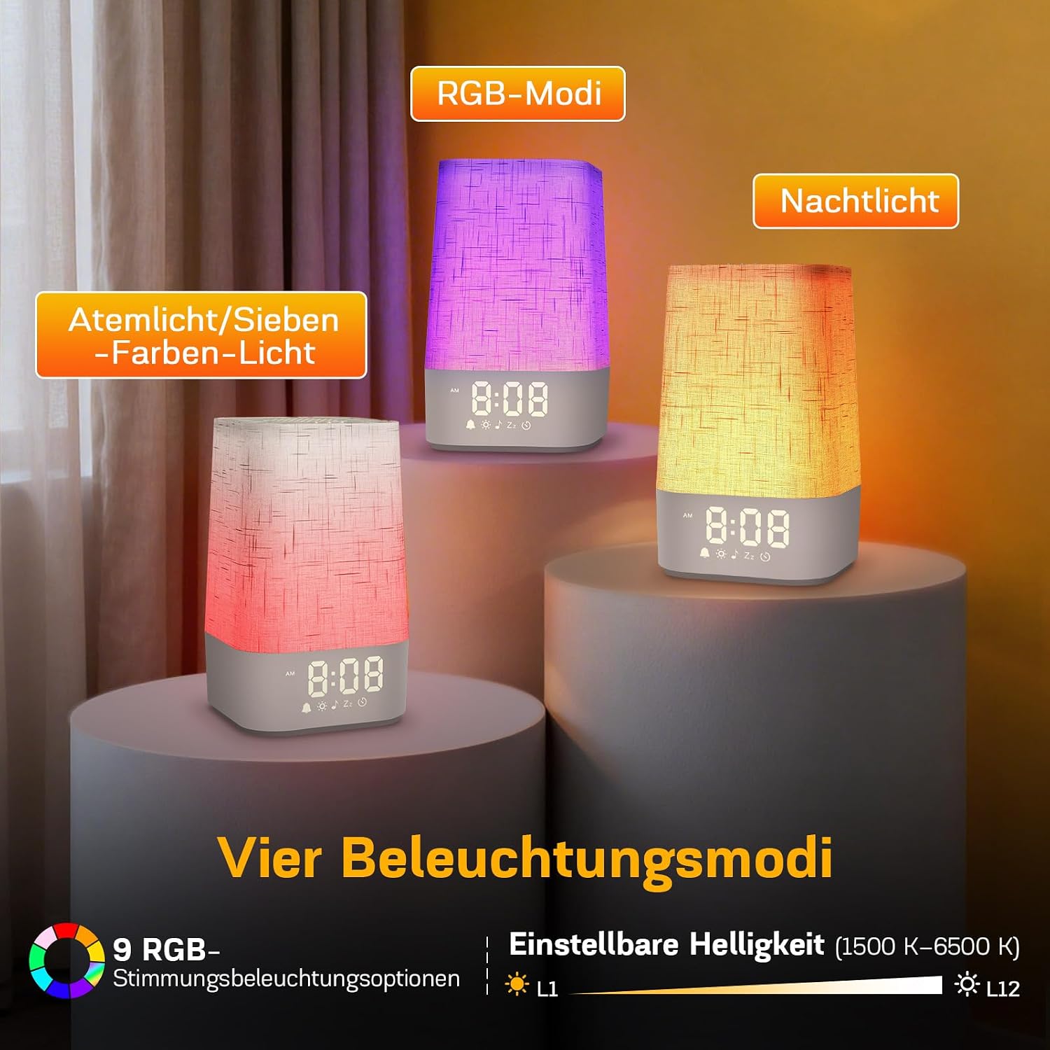 Detalle 2 de MILFECH Tageslichtwecker 60 Minuten Sonnenaufgang