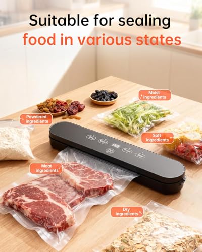Detalle de LSA Apparel Vacuum Sealer for Food, 4-in-1 Food Sealer Machine with Digital Timer