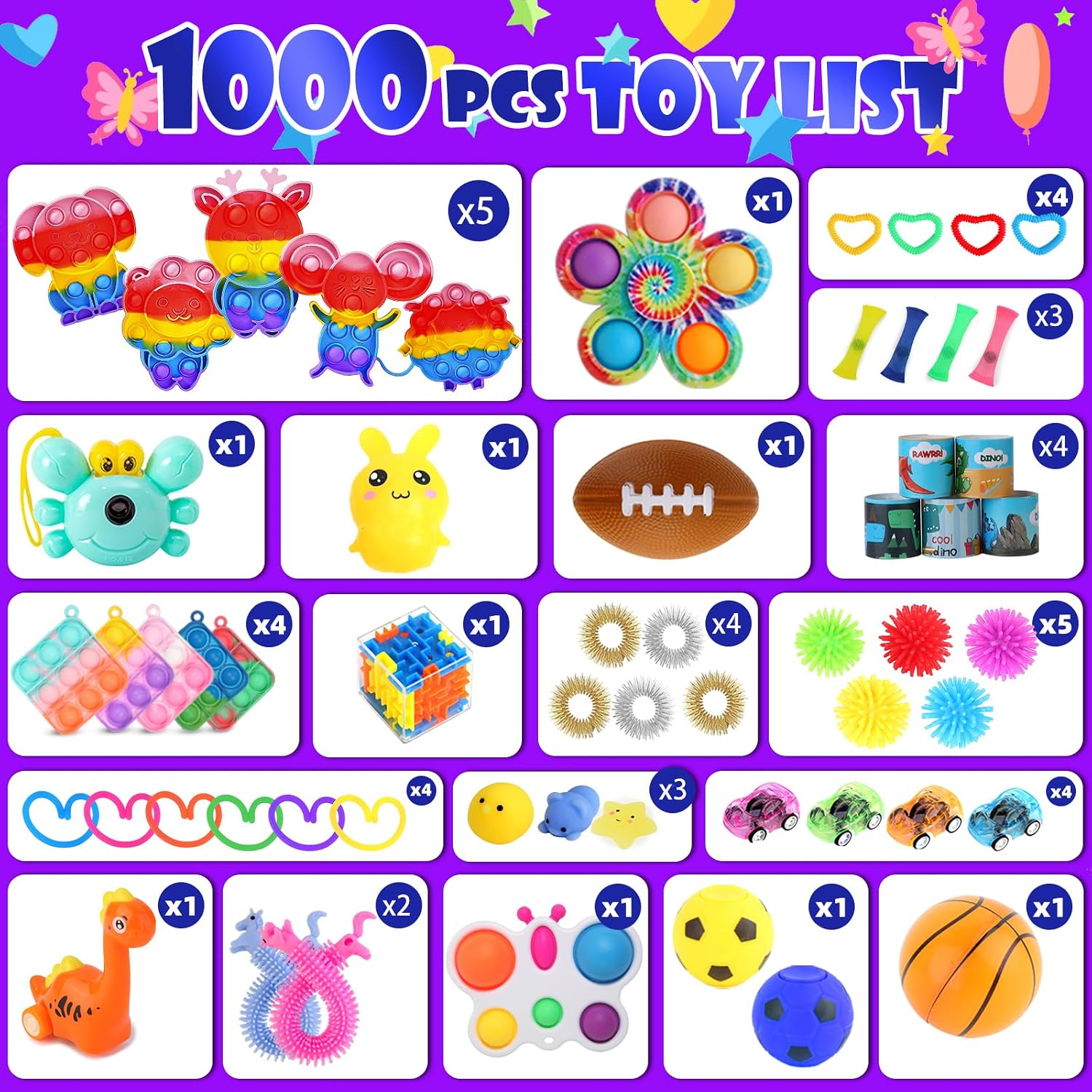 Thumbnail 1 de 1000-piece Party Favors Bulk Set 🎉