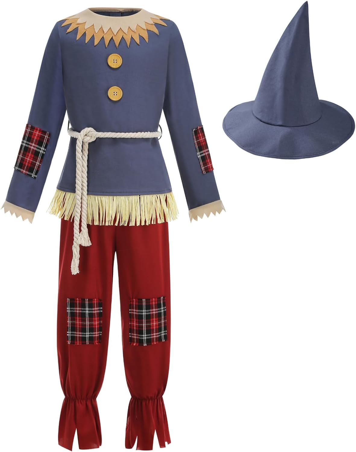 Detalle de AGCOAH Scarecrow Costume 4-Piece Set