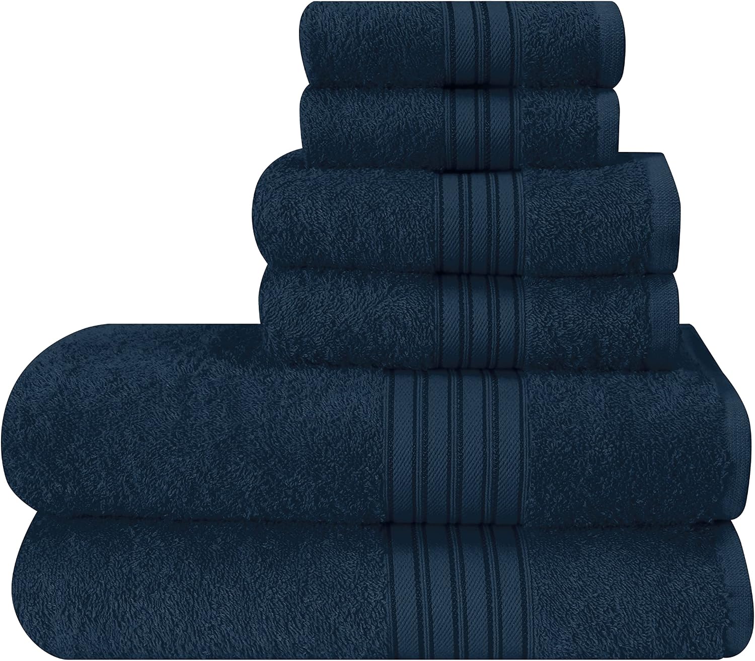 Detalle de BOUTIQUO Cotton Towel Set, 6-Pack