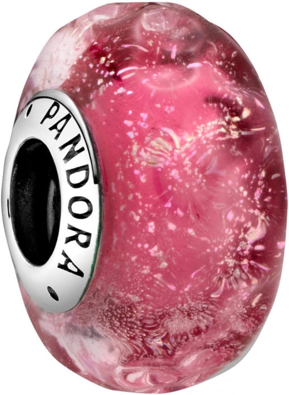 Detalle 1 de Pandora Welliges dunkelblaues Ozean Murano-Glas Charm