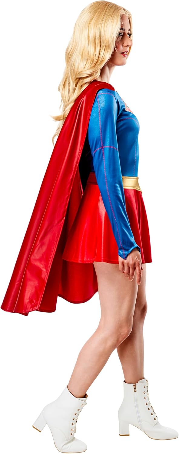 Detalle 2 de Rubies 820238 Supergirl TV Series Adult Costume Dress with Detachable Cape