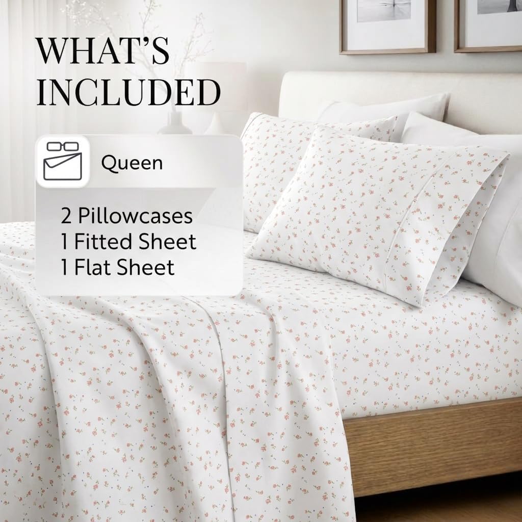 Detalle 2 de Linen Market 4-Piece Queen Sheet Set (16" Deep-Pocket) – Breathable Double-Brushed Cooling Sheets, Oeko-TEX Certified