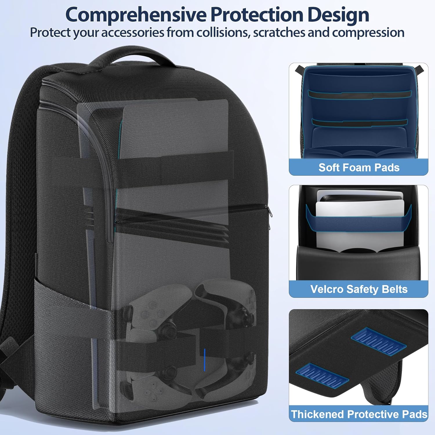 Detalle de Rysker PS5 Rucksack mit großer Kapazität für Konsole