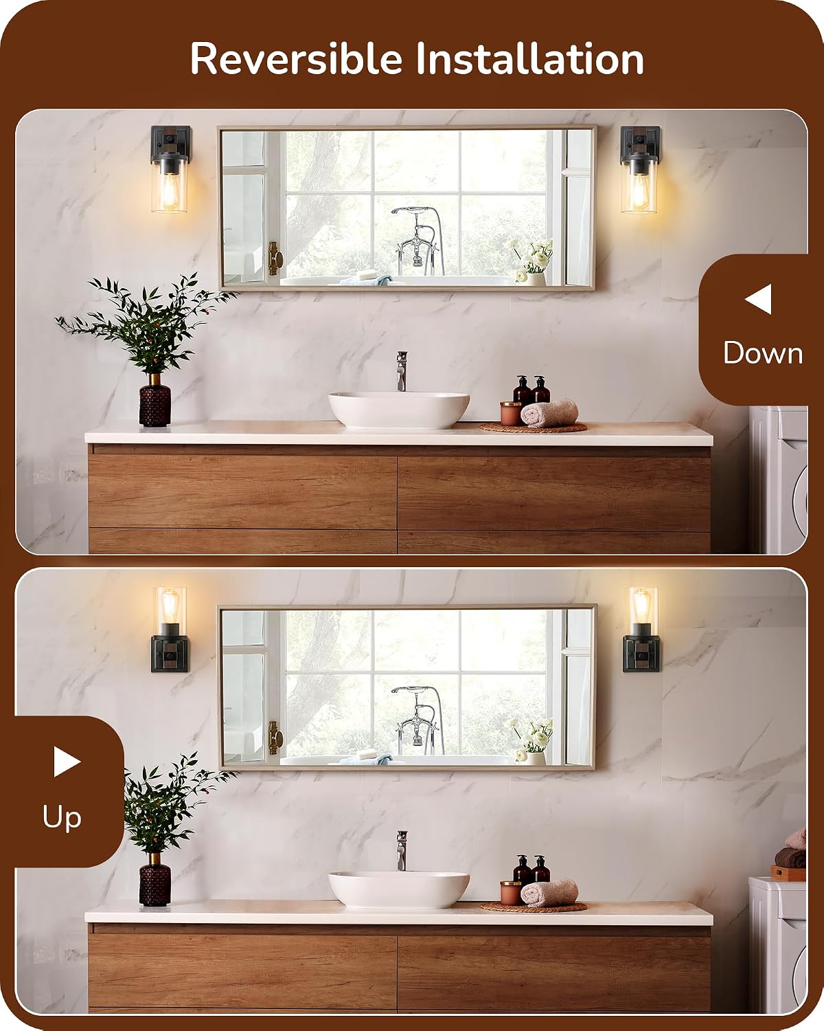 Detalle 2 de EDISHINE Wall Sconces, E26 Socket