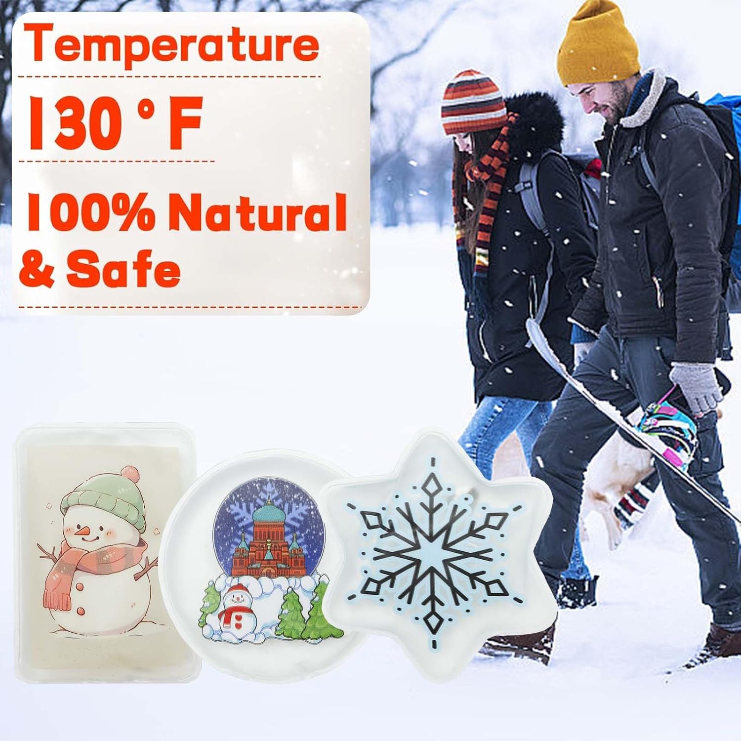 Detalle de Kiluiu Reusable Click-Heating Hand Warmers, 6-Pack for Hands, Feet and Ankles