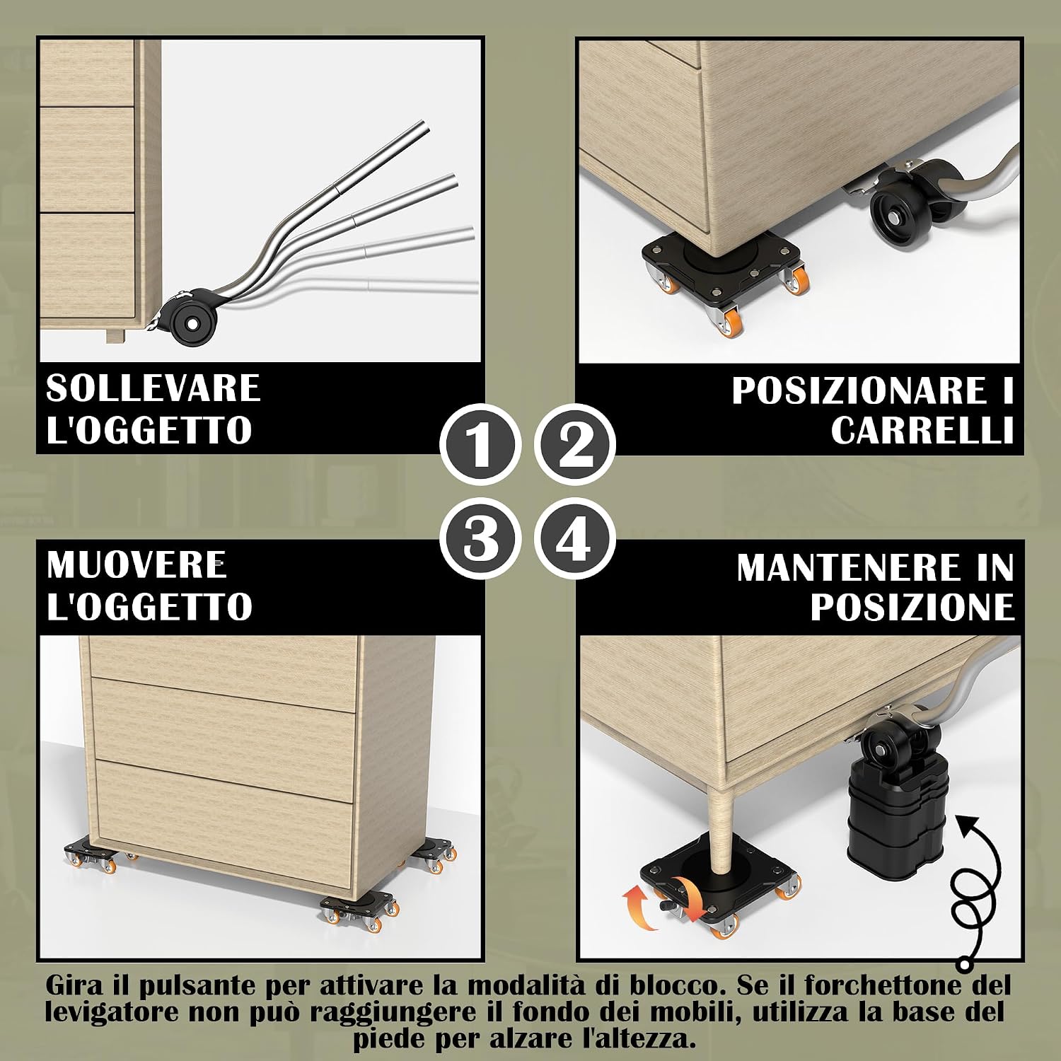 Detalle 1 de ONEON Spostamento Mobili Plus 125 kg