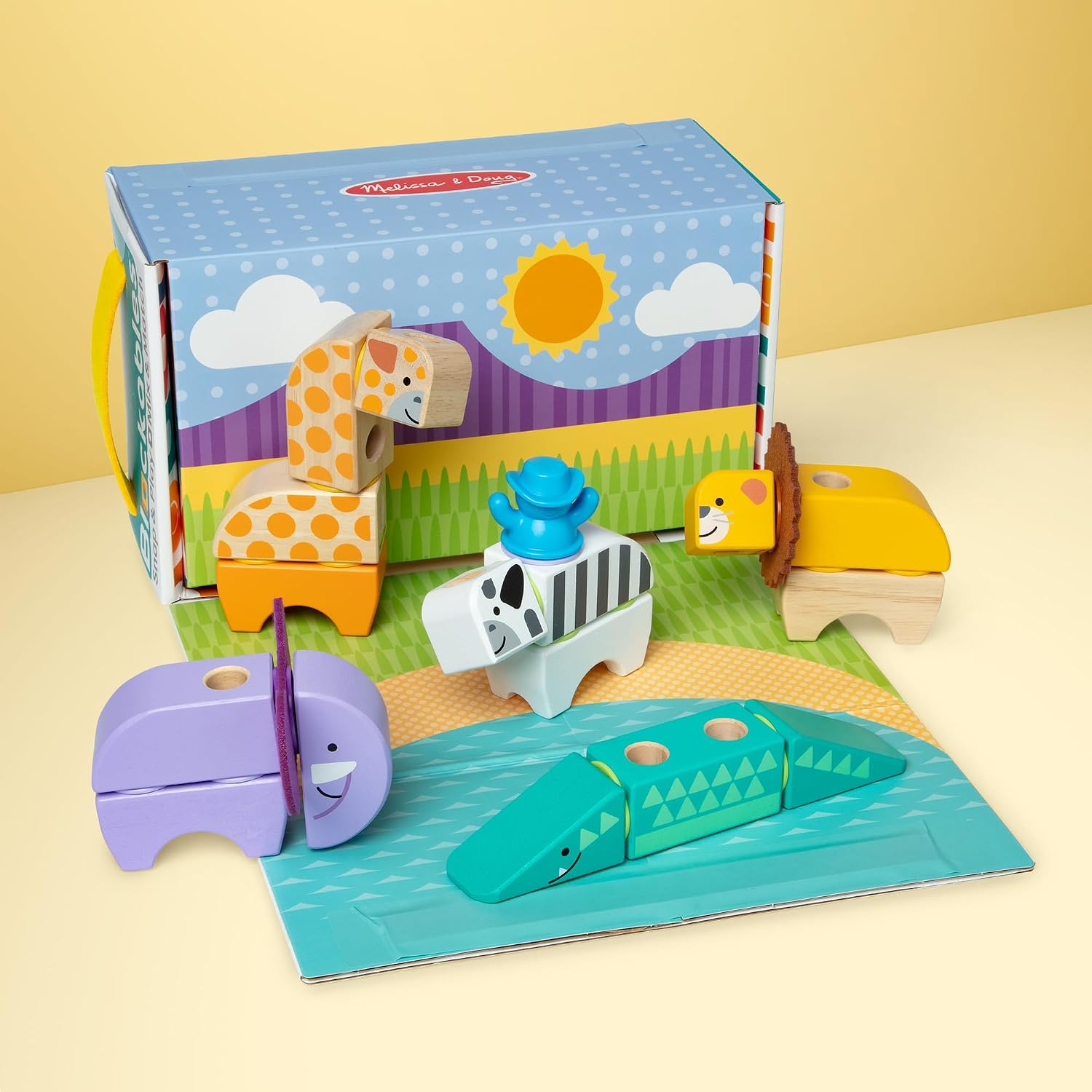 Detalle 2 de Melissa & Doug Blockables Safari 34 Teile đ§©