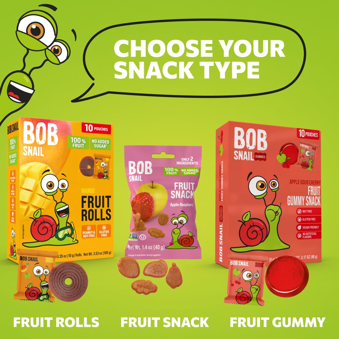 Thumbnail 2 de Bob Snail Blueberry & Raspberry Fruit Rolls, 50 Count, 17.5 oz, No Added Sugar