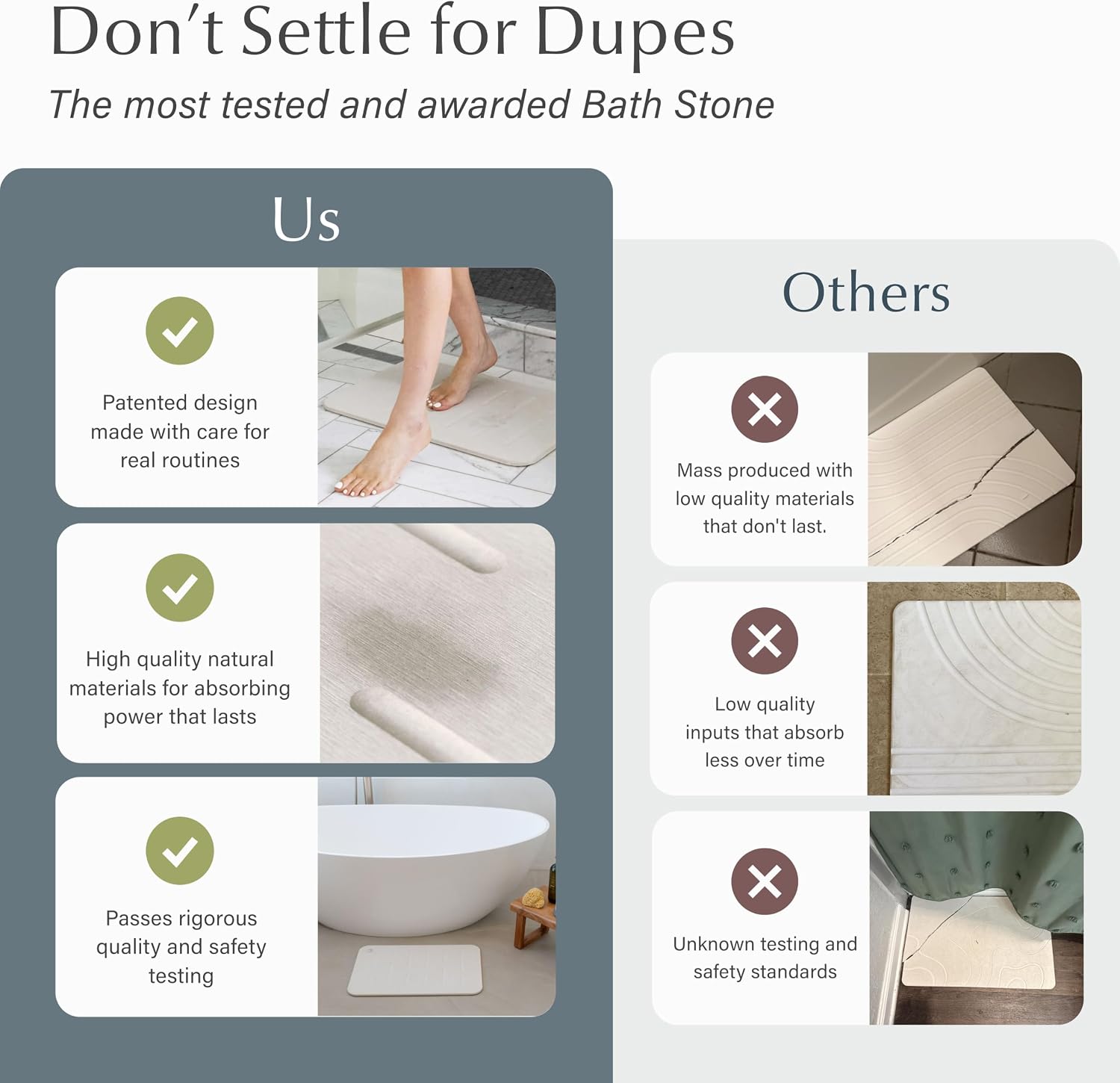 Detalle 2 de Dorai Bath Stone Mat 23.6"x15.4" ⚙