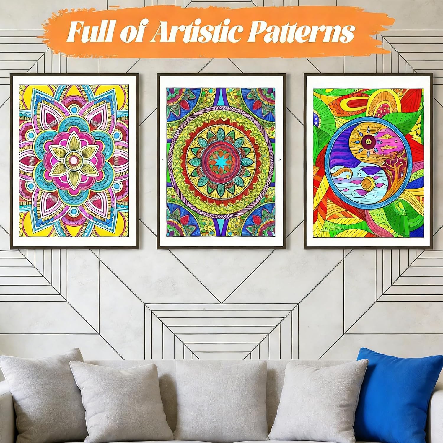 Thumbnail 4 de Pobuu Mandalas Colouring Books for Adults – Unique Mandala Patterns, Spiral Bound
