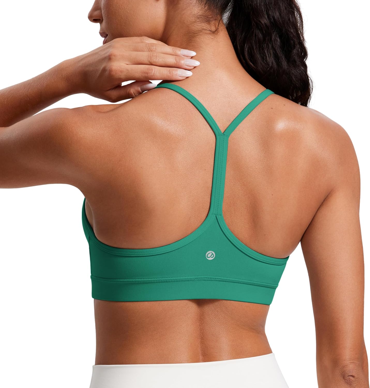 Detalle 2 de CRZ YOGA Butterluxe Padded Sports Bra – Low Impact Y Back, Strappy Racerback for Yoga and Light Workouts