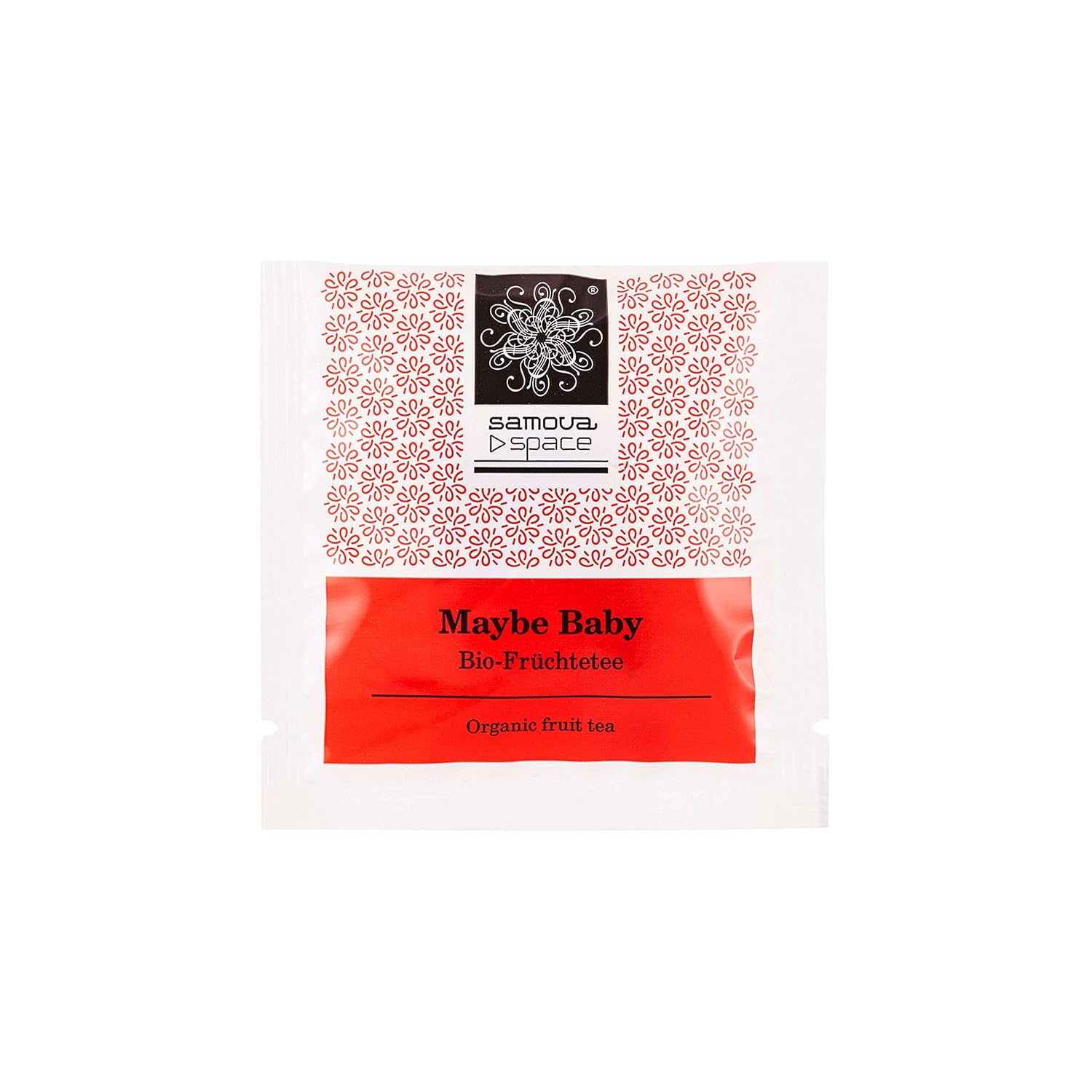 Detalle 2 de samova Maybe Baby Space 25er Box (k.b.A.) – koffeinfreier Bio-Früchtetee mit Hibiskus, Apfel & Erdbeere, 80 g
