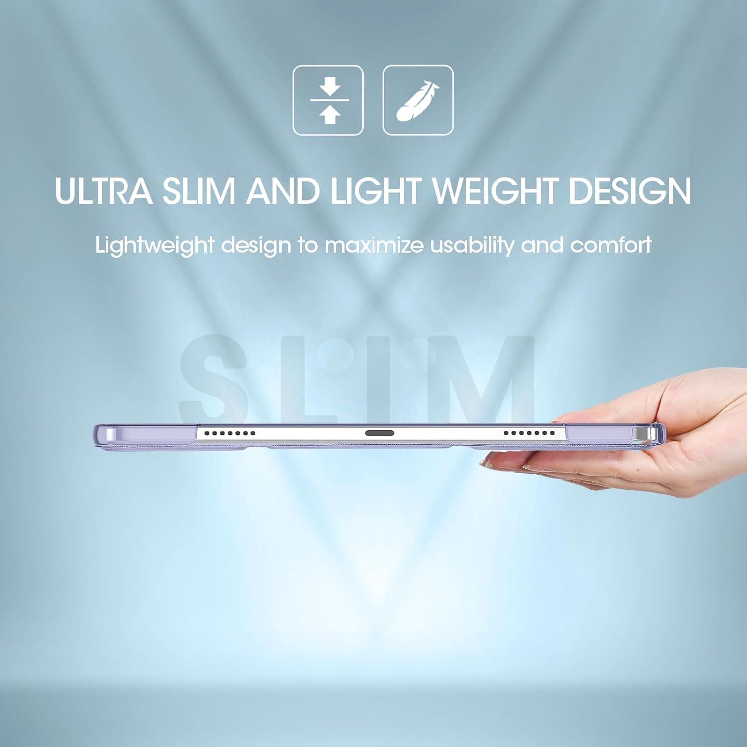 Thumbnail 4 de ProCase Smart Case for Galaxy Tab A9+ Plus 11-inch (2023) – Slim trifold folio cover in light purple