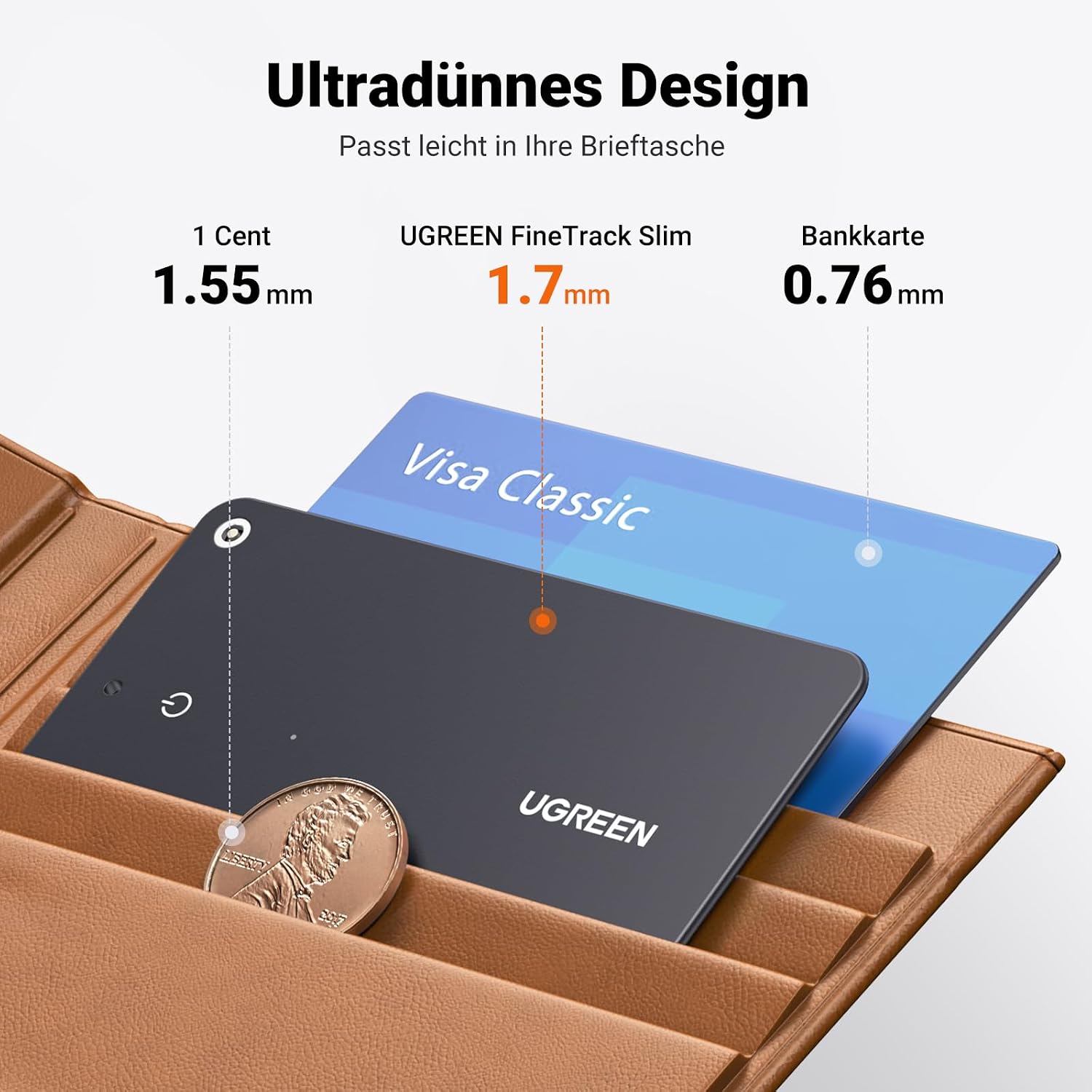Thumbnail 4 de UGREEN FineTrack Slim Bluetooth-Tracker für Wallets