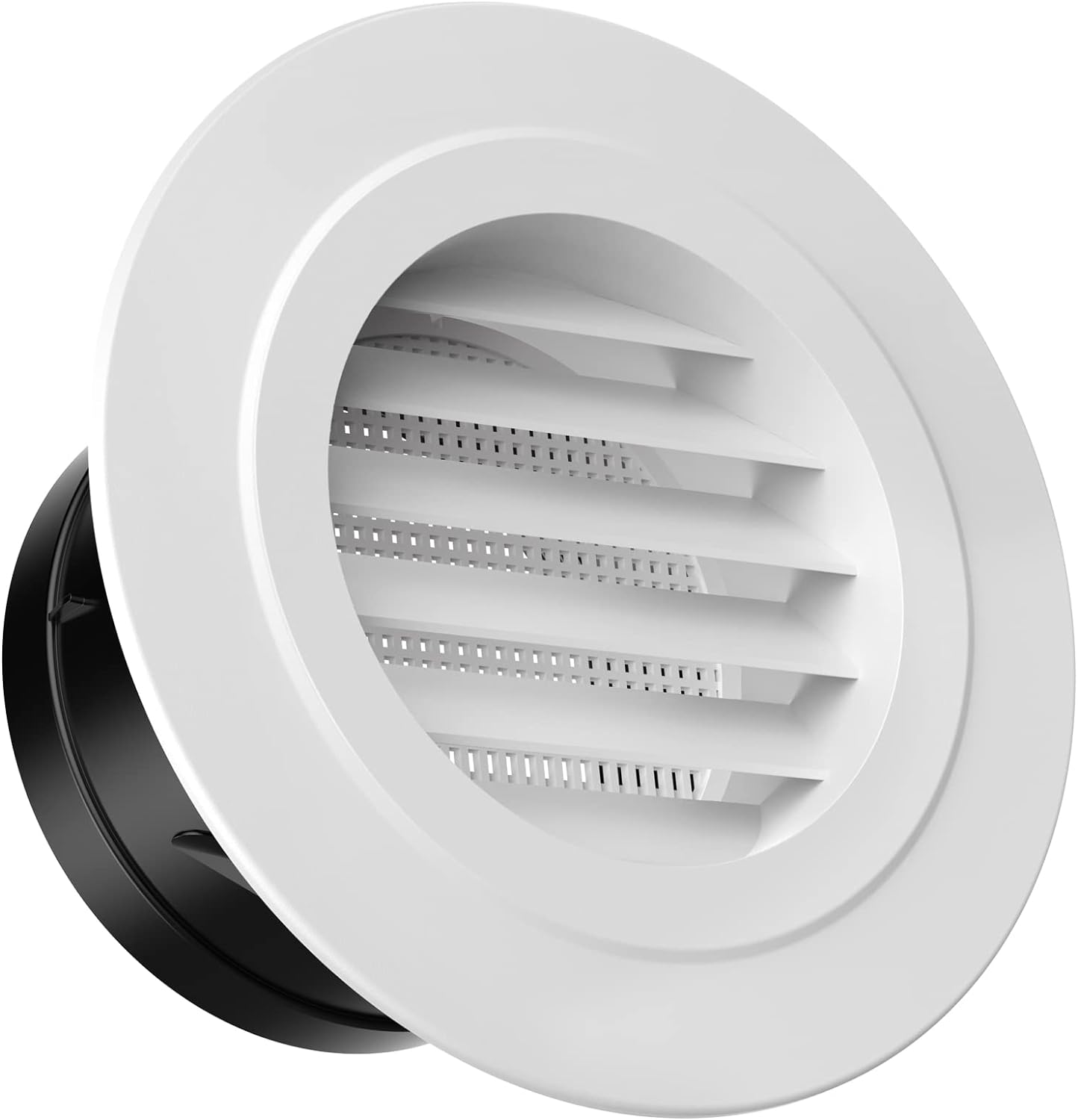 Detalle de Hon&Guan Griglia di Ventilazione Rotonda 100 mm con Zanzariera in ABS, Bianco